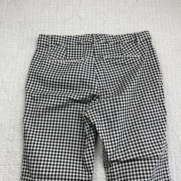 GAP Slim City Crop Pants Black & White Gingham Plaid Women’s Size 4 Casual - Picture 10 of 11